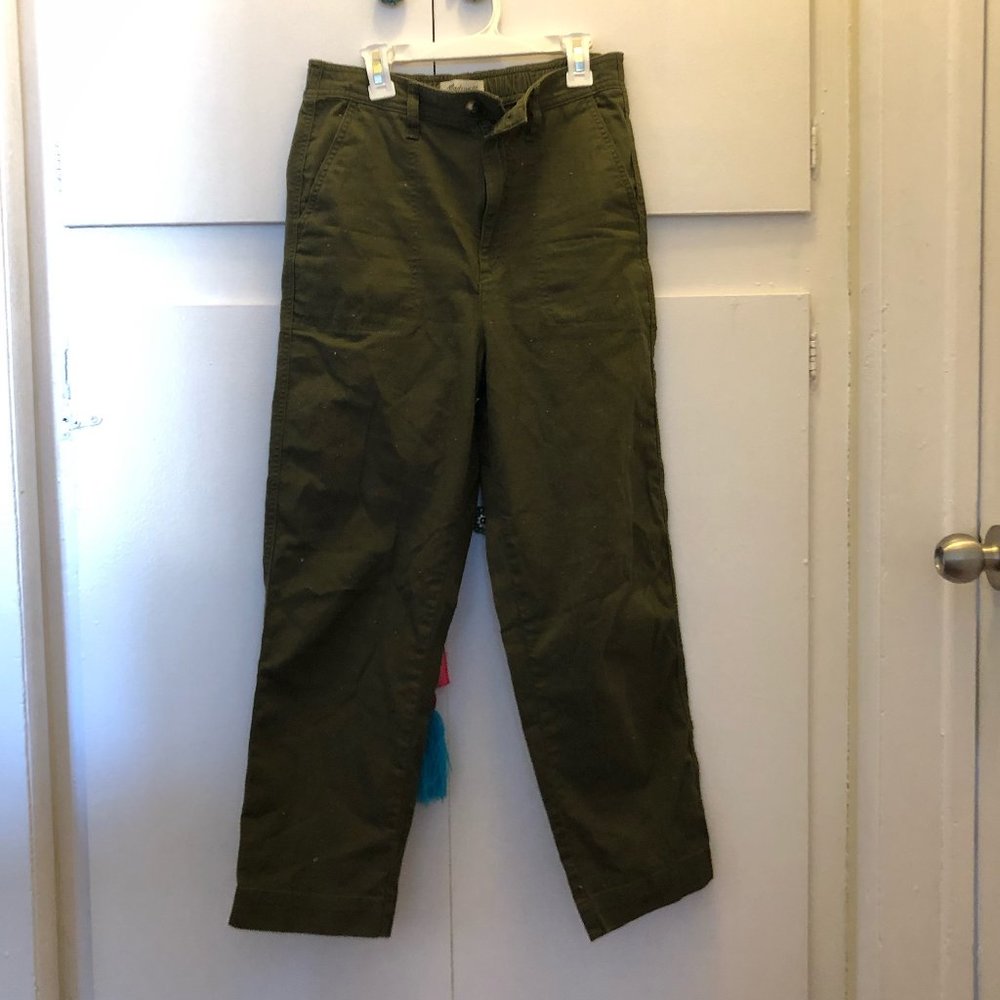 Army Green High Waisted Madewell Pants